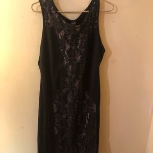Black and lace cocktail dress